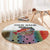 Multicolor Fish Pattern Design Round Carpet Fishing Scaled Texture and Custom Name Print - Wonder Print Shop