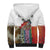 Multicolor Fish Pattern Design Sherpa Hoodie Fishing Scaled Texture and Custom Name Print - Wonder Print Shop