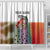 Multicolor Fish Pattern Design Shower Curtain Fishing Scaled Texture and Custom Name Print - Wonder Print Shop