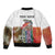 Multicolor Fish Pattern Design Sleeve Zip Bomber Jacket Fishing Scaled Texture and Custom Name Print - Wonder Print Shop