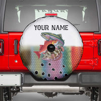 Multicolor Fish Pattern Design Spare Tire Cover Fishing Scaled Texture and Custom Name Print - Wonder Print Shop