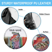 Multicolor Fish Pattern Design Spare Tire Cover Fishing Scaled Texture and Custom Name Print - Wonder Print Shop