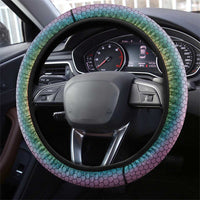 Multicolor Fish Pattern Design Steering Wheel Cover Fishing Scaled Texture and Name Print - Wonder Print Shop