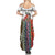 Multicolor Fish Pattern Design Summer Maxi Dress Fishing Scaled Texture and Custom Name Print - Wonder Print Shop