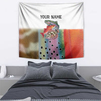Multicolor Fish Pattern Design Tapestry Fishing Scaled Texture and Custom Name Print - Wonder Print Shop