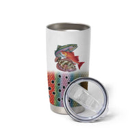Multicolor Fish Pattern Design Tumbler Cup Fishing Scaled Texture and Custom Name Print - Wonder Print Shop