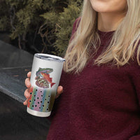 Multicolor Fish Pattern Design Tumbler Cup Fishing Scaled Texture and Custom Name Print - Wonder Print Shop