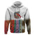 Multicolor Fish Pattern Design Zip Hoodie Fishing Scaled Texture and Custom Name Print - Wonder Print Shop