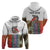 Multicolor Fish Pattern Design Zip Hoodie Fishing Scaled Texture and Custom Name Print - Wonder Print Shop