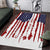 American Flag Fishing Area Rug Lure and Hook Elements and Custom Name Print - Wonder Print Shop