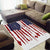 American Flag Fishing Area Rug Lure and Hook Elements and Custom Name Print - Wonder Print Shop