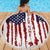 American Flag Fishing Beach Blanket Lure and Hook Elements and Custom Name Print - Wonder Print Shop