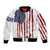 American Flag Fishing Bomber Jacket Lure and Hook Elements and Custom Name Print - Wonder Print Shop