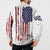 American Flag Fishing Button Sweatshirt Lure and Hook Elements and Custom Name Print - Wonder Print Shop