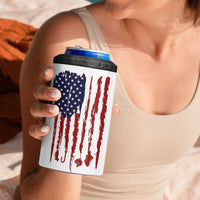 American Flag Fishing 4 in 1 Can Cooler Tumbler Lure and Hook Elements and Custom Name Print - Wonder Print Shop
