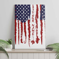 American Flag Fishing Canvas Wall Art Lure and Hook Elements and Custom Name Print - Wonder Print Shop