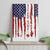 American Flag Fishing Canvas Wall Art Lure and Hook Elements and Custom Name Print - Wonder Print Shop
