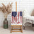 American Flag Fishing Canvas Wall Art Lure and Hook Elements and Custom Name Print - Wonder Print Shop