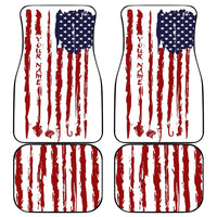 American Flag Fishing Car Mats Lure and Hook Elements and Custom Name Print - Wonder Print Shop