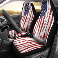 American Flag Fishing Car Seat Cover Lure and Hook Elements and Custom Name Print - Wonder Print Shop