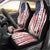 American Flag Fishing Car Seat Cover Lure and Hook Elements and Custom Name Print - Wonder Print Shop