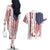 American Flag Fishing Couples Matching Off The Shoulder Long Sleeve Dress and Hawaiian Shirt Lure and Hook Elements and Custom Name Print - Wonder Print Shop