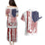 American Flag Fishing Couples Matching Puletasi and Hawaiian Shirt Lure and Hook Elements and Custom Name Print - Wonder Print Shop