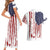 American Flag Fishing Couples Matching Short Sleeve Bodycon Dress and Hawaiian Shirt Lure and Hook Elements and Custom Name Print - Wonder Print Shop