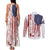 American Flag Fishing Couples Matching Tank Maxi Dress and Long Sleeve Button Shirt Lure and Hook Elements and Custom Name Print - Wonder Print Shop