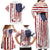 American Flag Fishing Family Matching Off Shoulder Maxi Dress and Hawaiian Shirt Lure and Hook Elements and Custom Name Print - Wonder Print Shop