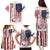 American Flag Fishing Family Matching Puletasi and Hawaiian Shirt Lure and Hook Elements and Custom Name Print - Wonder Print Shop