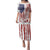 American Flag Fishing Family Matching Puletasi and Hawaiian Shirt Lure and Hook Elements and Custom Name Print - Wonder Print Shop