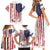 American Flag Fishing Family Matching Short Sleeve Bodycon Dress and Hawaiian Shirt Lure and Hook Elements and Custom Name Print - Wonder Print Shop