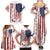American Flag Fishing Family Matching Summer Maxi Dress and Hawaiian Shirt Lure and Hook Elements and Custom Name Print - Wonder Print Shop
