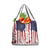 American Flag Fishing Grocery Bag Lure and Hook Elements and Custom Name Print - Wonder Print Shop