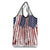 American Flag Fishing Grocery Bag Lure and Hook Elements and Custom Name Print - Wonder Print Shop