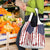 American Flag Fishing Grocery Bag Lure and Hook Elements and Custom Name Print - Wonder Print Shop