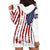 American Flag Fishing Hoodie Dress Lure and Hook Elements and Custom Name Print - Wonder Print Shop