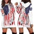 American Flag Fishing Hoodie Dress Lure and Hook Elements and Custom Name Print - Wonder Print Shop