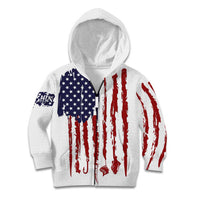 American Flag Fishing Kid Hoodie Lure and Hook Elements and Custom Name Print - Wonder Print Shop