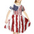 American Flag Fishing Kid Short Sleeve Dress Lure and Hook Elements and Custom Name Print - Wonder Print Shop