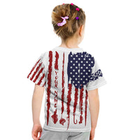 American Flag Fishing Kid T Shirt Lure and Hook Elements and Custom Name Print - Wonder Print Shop