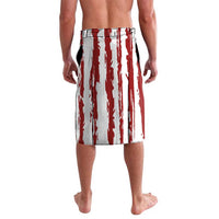 American Flag Fishing Lavalava Lure and Hook Elements and Custom Name Print - Wonder Print Shop