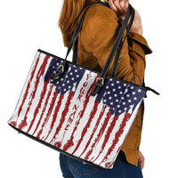 American Flag Fishing Leather Tote Bag Lure and Hook Elements and Custom Name Print - Wonder Print Shop
