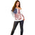 American Flag Fishing Off Shoulder Sweater Lure and Hook Elements and Custom Name Print - Wonder Print Shop