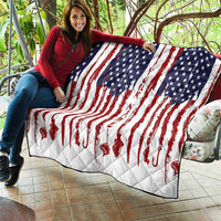 American Flag Fishing Quilt Lure and Hook Elements and Custom Name Print - Wonder Print Shop