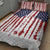 American Flag Fishing Quilt Bed Set Lure and Hook Elements and Custom Name Print - Wonder Print Shop