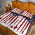 American Flag Fishing Quilt Bed Set Lure and Hook Elements and Custom Name Print - Wonder Print Shop