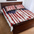 American Flag Fishing Quilt Bed Set Lure and Hook Elements and Custom Name Print - Wonder Print Shop
