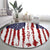 American Flag Fishing Round Carpet Lure and Hook Elements and Custom Name Print - Wonder Print Shop